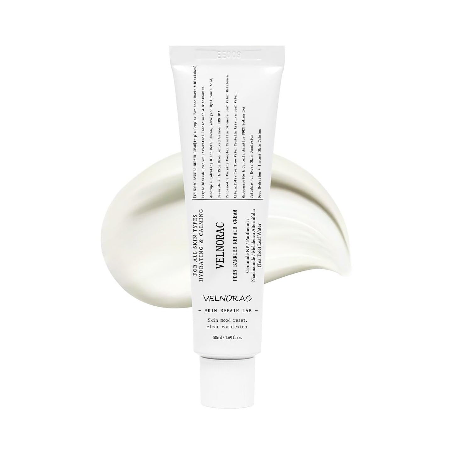 VELNORAC® PDRN Barrier Repair Cream – Hydrating Moisturizer for Breakout-Prone Skin, Redness, Post-Acne Marks & Dry Flaky Skin