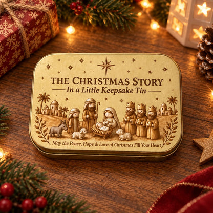 Mini Nativity Scene Keepsake Tin — 🙏Pocket-Sized Christmas Holy Family Set