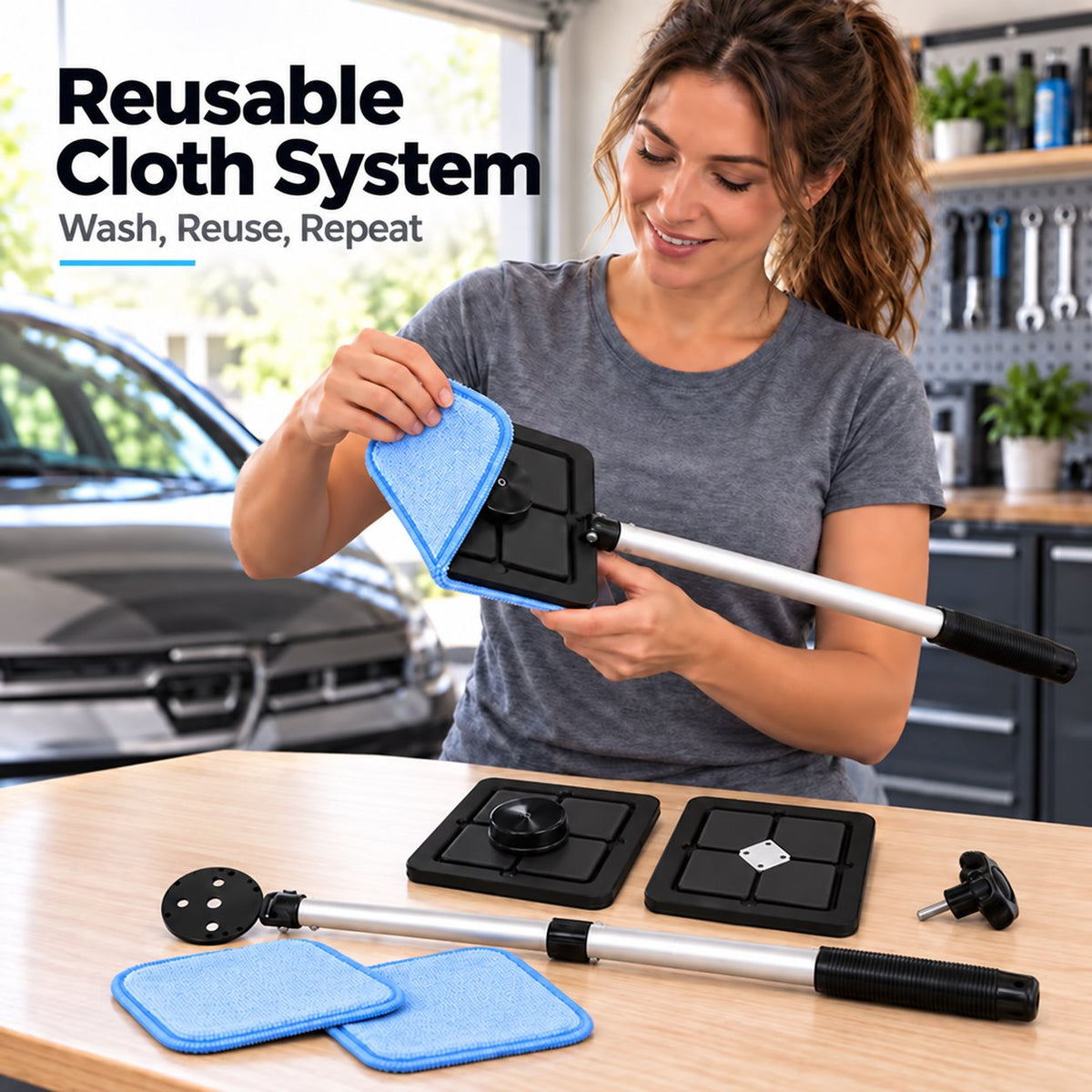 Dual-Sided Magnetic Windshield Cleaner – Streak-Free Car Glass Tool