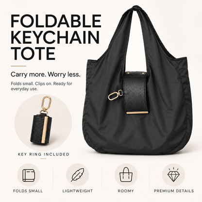 Foldable Keychain Tote Bag – Compact, Lightweight & Reusable
