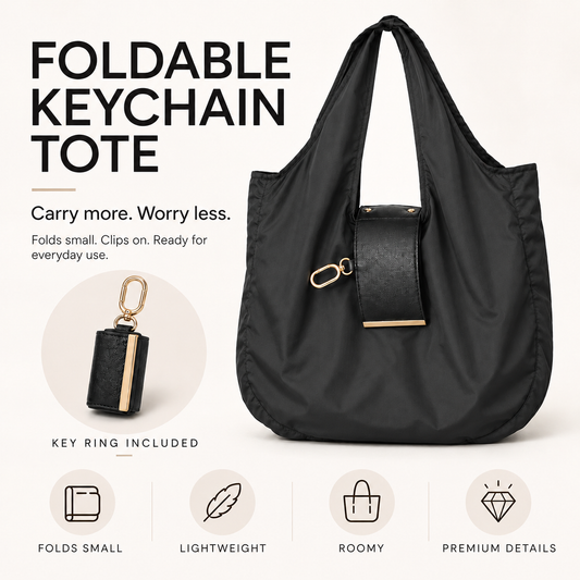 Foldable Keychain Tote Bag – Compact, Lightweight & Reusable