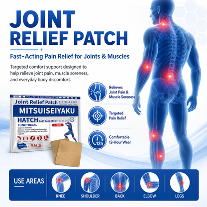 Joint Relief Patch, Fast-Acting Pain Relief Patches for Knee, Back, Neck, Shoulder & Muscle Discomfort