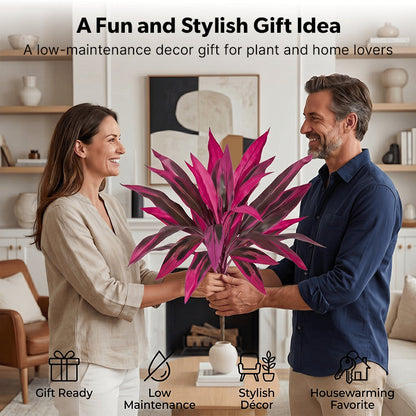 🔥 LAST DAY 50% OFF! 🏡🌿2Pcs Artificial Red Cordyline Ti Plant – No-Fuss Year-Round Vibrant Foliage!