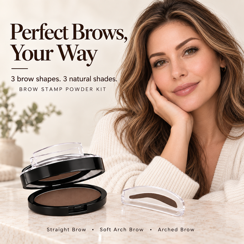 5-Second Brow Stamp Kit – 3 Colors & 3 Brow Shapes