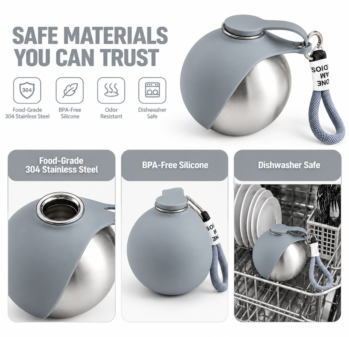 2-in-1 Portable Dog Water Bottle | Leak-Proof Travel Water Bowl for Small Dogs