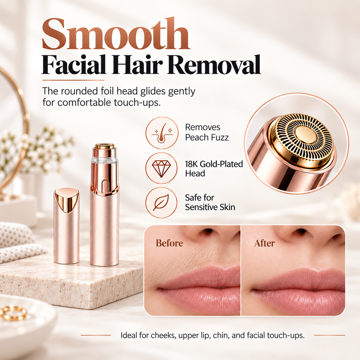 ✨ Upgraded 2-in-1 Brow & Body Hair Trimmer – Smooth & Precise Grooming