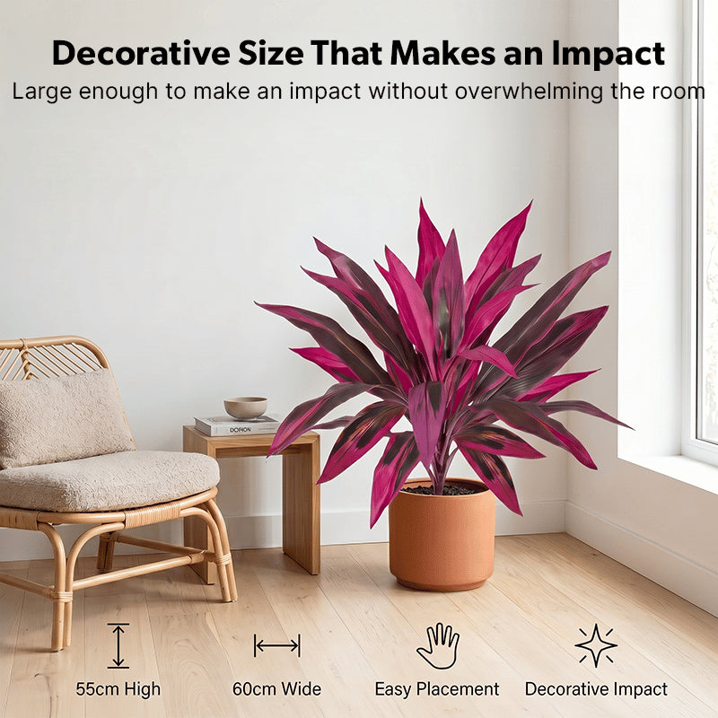 🔥 LAST DAY 50% OFF! 🏡🌿2Pcs Artificial Red Cordyline Ti Plant – No-Fuss Year-Round Vibrant Foliage!