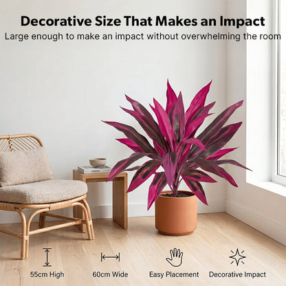 🔥 LAST DAY 50% OFF! 🏡🌿2Pcs Artificial Red Cordyline Ti Plant – No-Fuss Year-Round Vibrant Foliage!