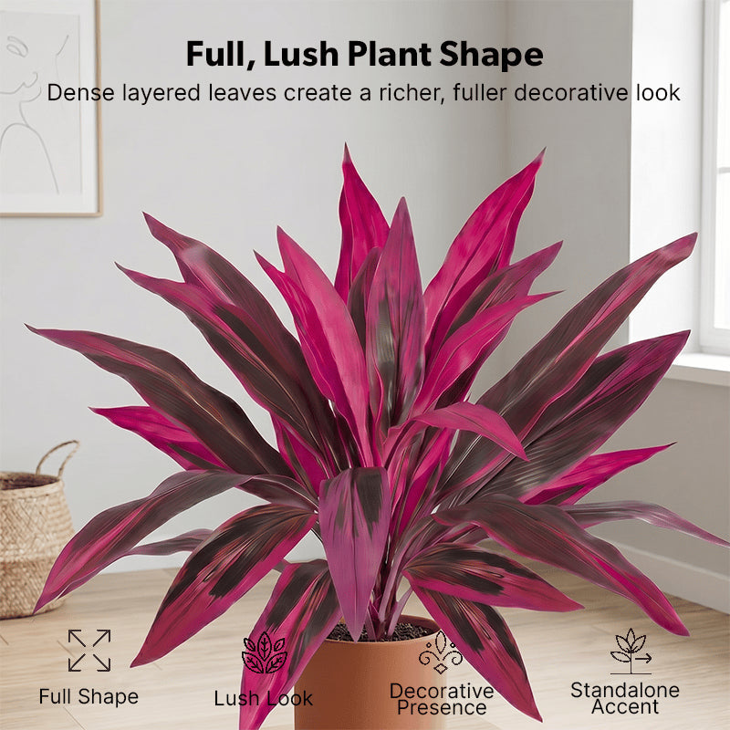 🔥 LAST DAY 50% OFF! 🏡🌿2Pcs Artificial Red Cordyline Ti Plant – No-Fuss Year-Round Vibrant Foliage!