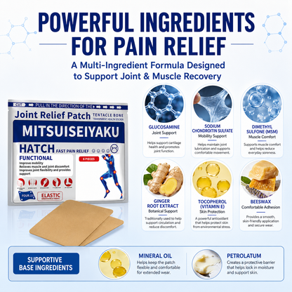 Joint Relief Patch, Fast-Acting Pain Relief Patches for Knee, Back, Neck, Shoulder & Muscle Discomfort