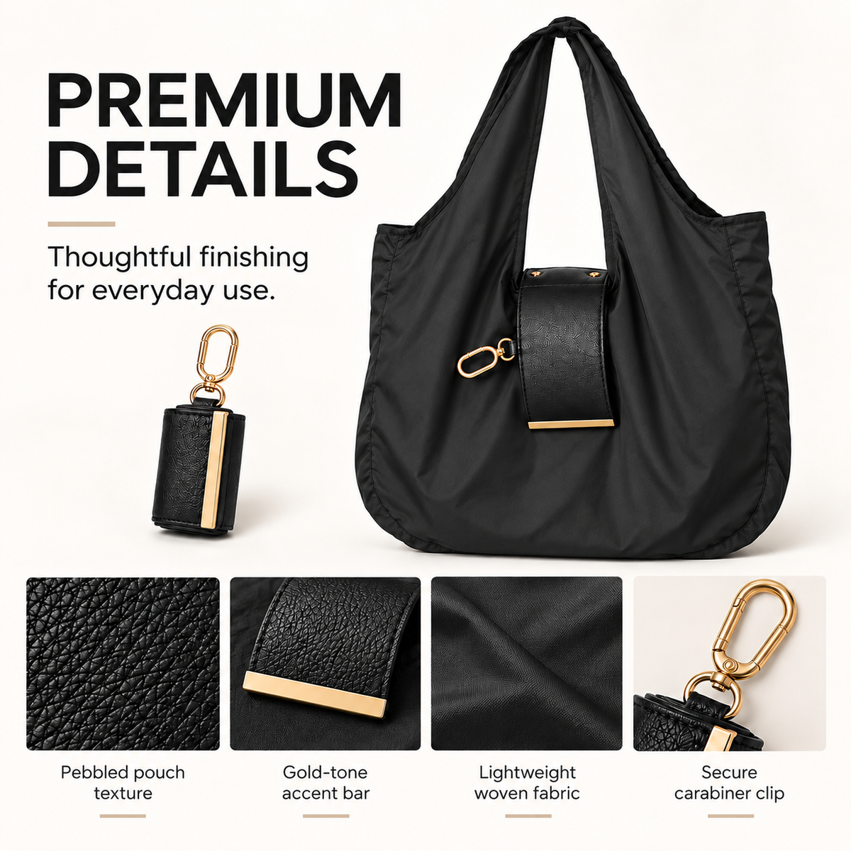 Foldable Keychain Tote Bag – Compact, Lightweight & Reusable