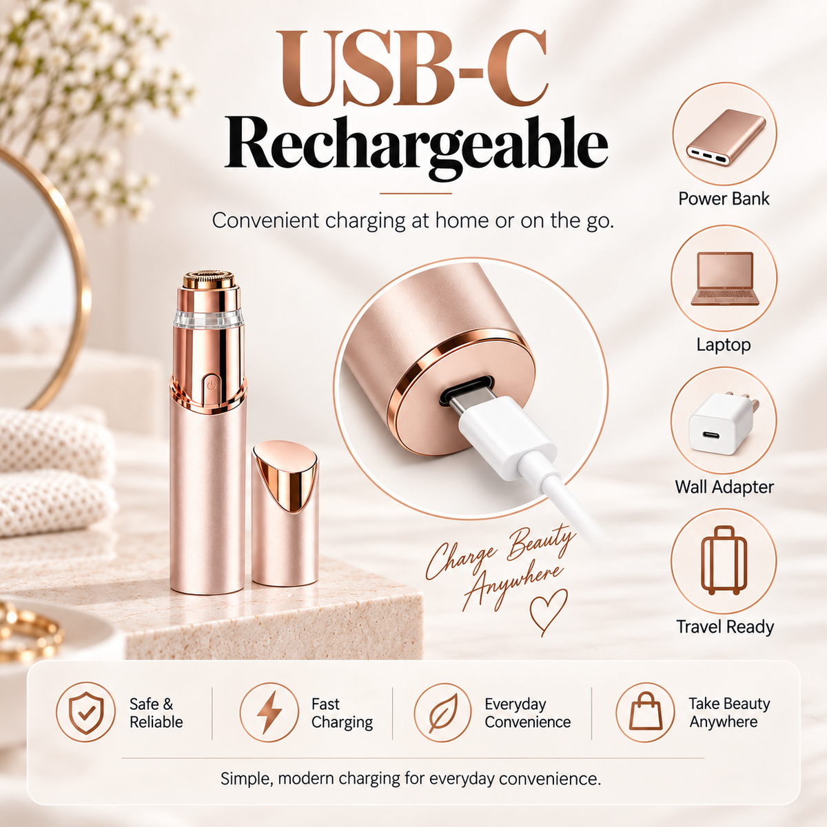 ✨ Upgraded 2-in-1 Brow & Body Hair Trimmer – Smooth & Precise Grooming