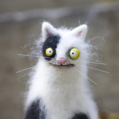 🔥Hot Sale 49% OFF🌟🐭👀Handmade Wool Felt Big-Eyed Panicked Weirdo — Quirky Plush Pal🧶