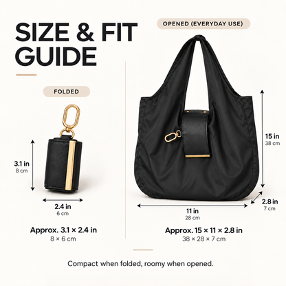 Foldable Keychain Tote Bag – Compact, Lightweight & Reusable