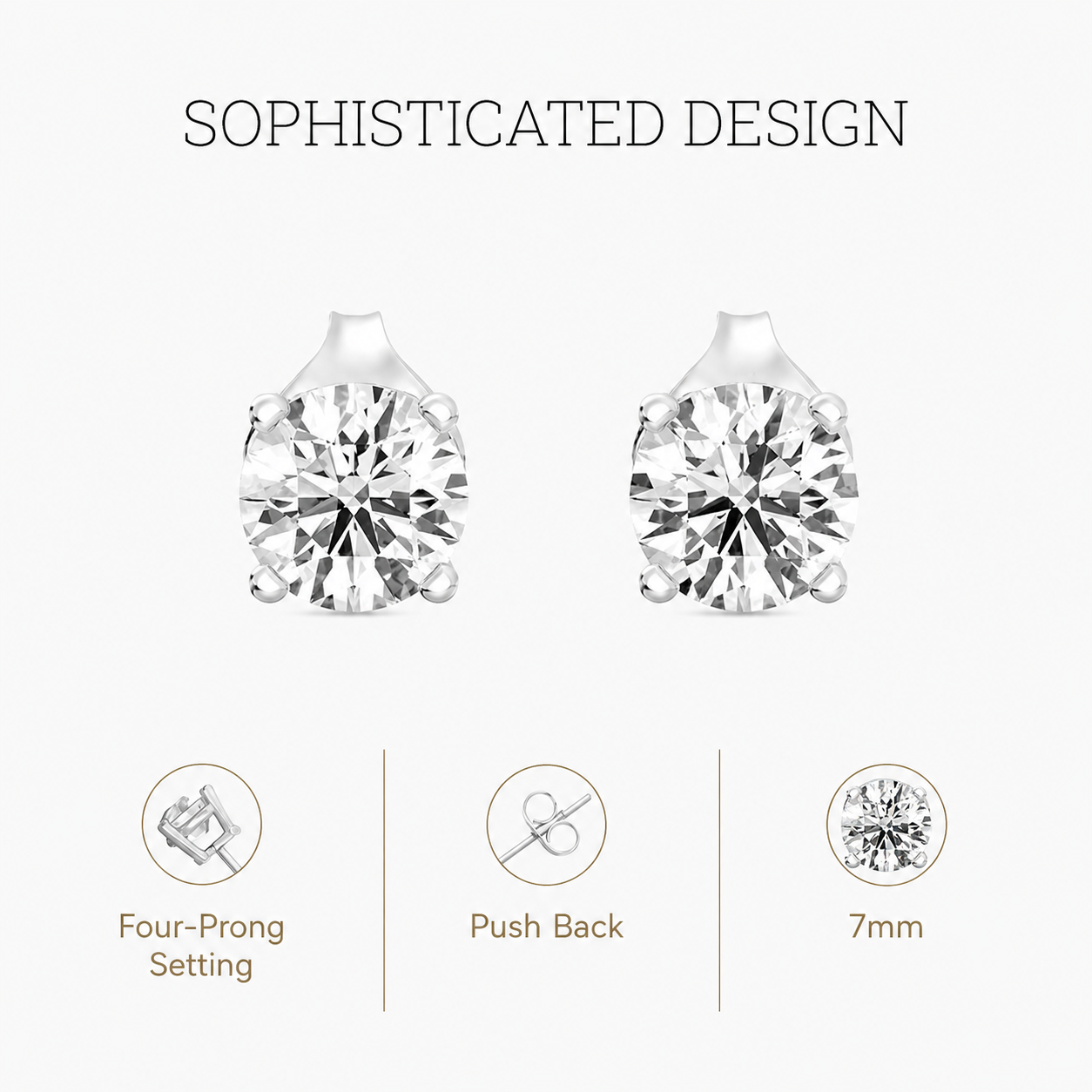 Best-Selling 7mm Sparkling Stud Earrings