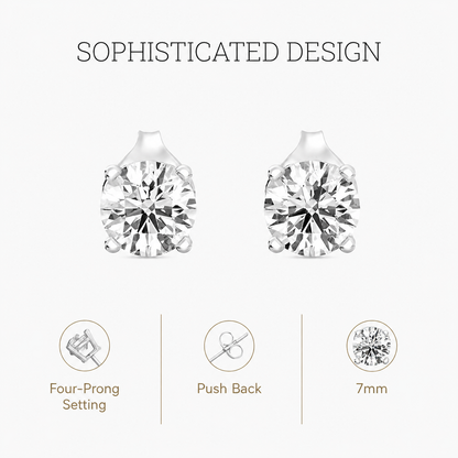 Best-Selling 7mm Sparkling Stud Earrings