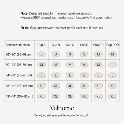 Velnorac Upgraded 3D Posture Corrector Bra for Women – Wireless Front Closure, No Back Hooks, Full Lift & Back Support