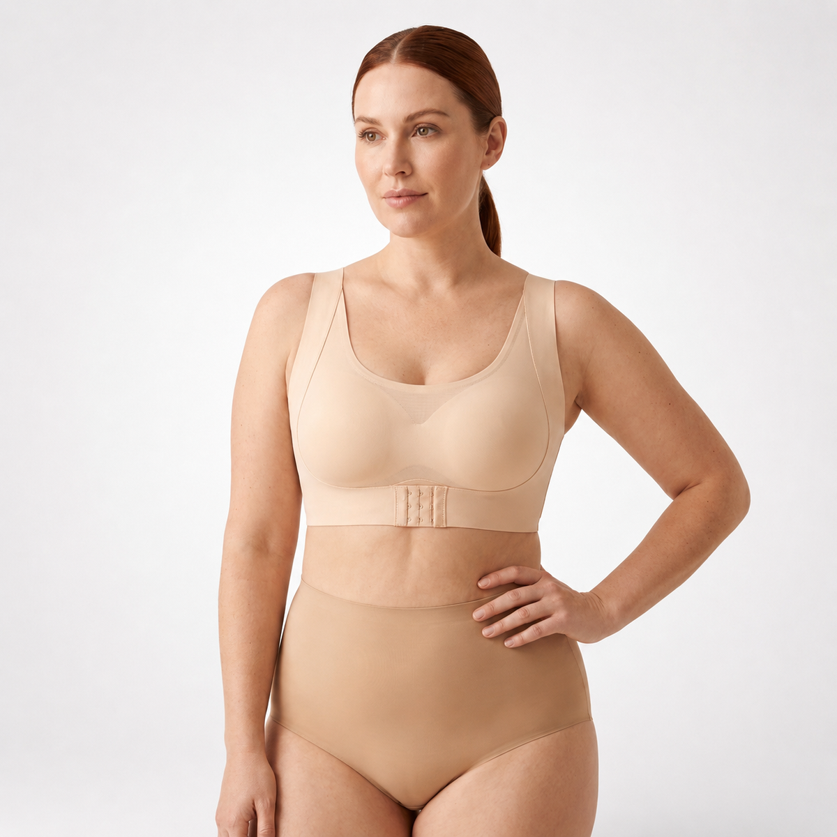 Velnorac Upgraded 3D Posture Corrector Bra for Women – Wireless Front Closure, No Back Hooks, Full Lift & Back Support