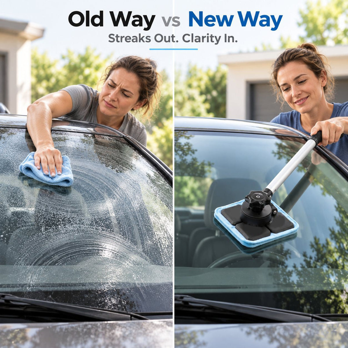 Dual-Sided Magnetic Windshield Cleaner – Streak-Free Car Glass Tool