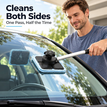 Dual-Sided Magnetic Windshield Cleaner – Streak-Free Car Glass Tool