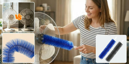 Bendable Microfiber Fan Cleaner Brush – Reusable & Washable Duster