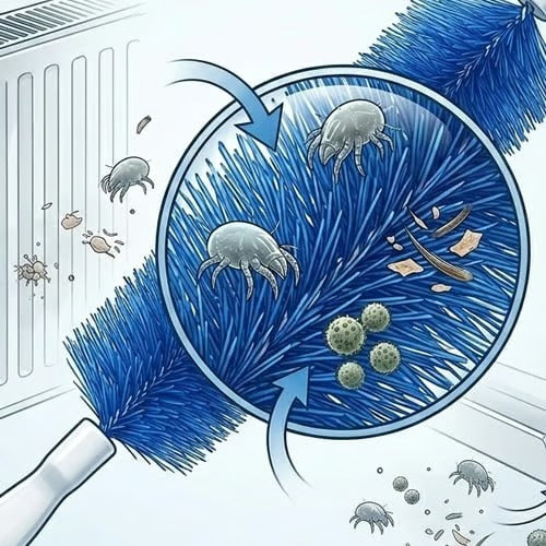 Bendable Microfiber Fan Cleaner Brush – Reusable & Washable Duster